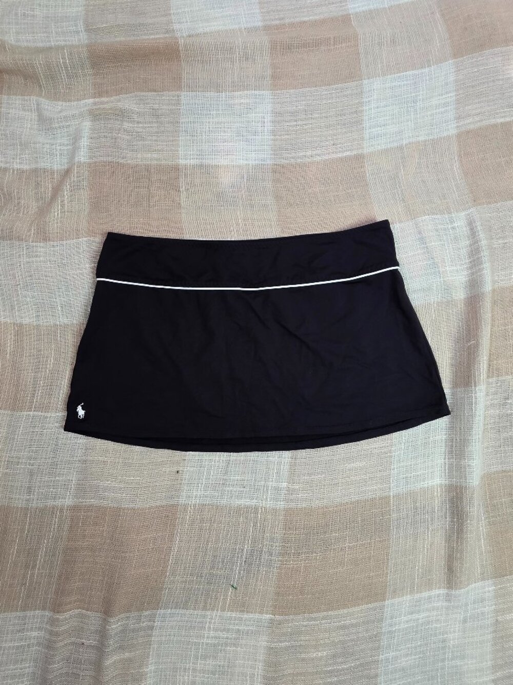 y2k Preppy Tennis Sporty Girly Indie Sleeze Ralph Lauren Polo Black Mini Skirt
